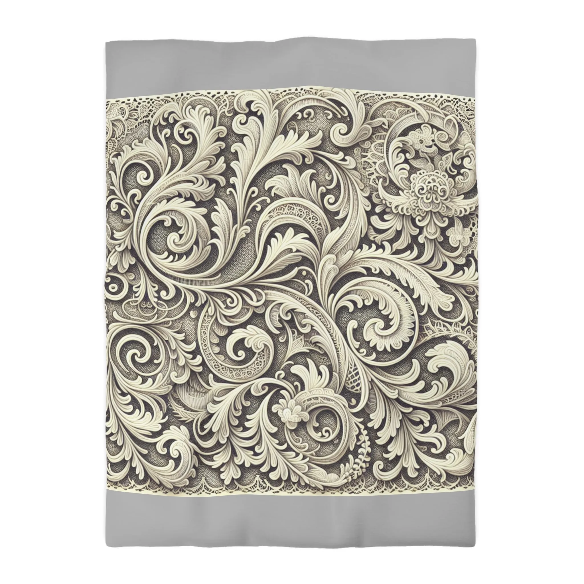 Elegant Floral Microfiber Duvet Cover - Luxury Bedding Decor