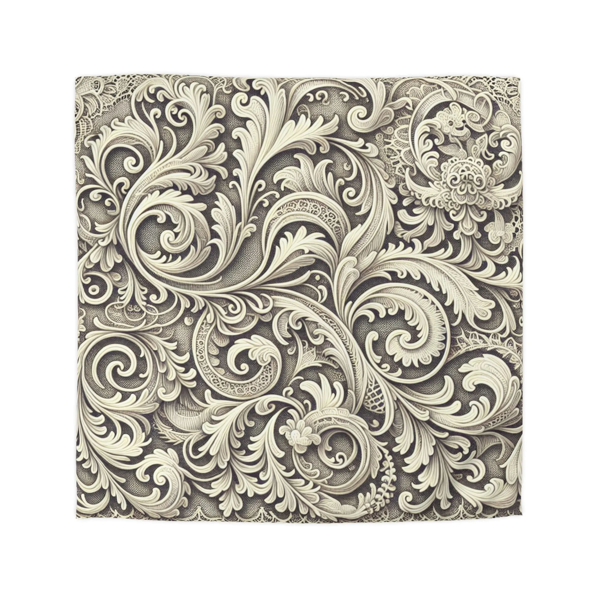 Elegant Floral Microfiber Duvet Cover - Luxury Bedding Decor