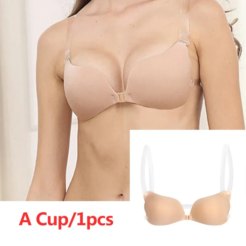 Elevate Your Look: Silicone Push-Up Bra with Transparent Straps