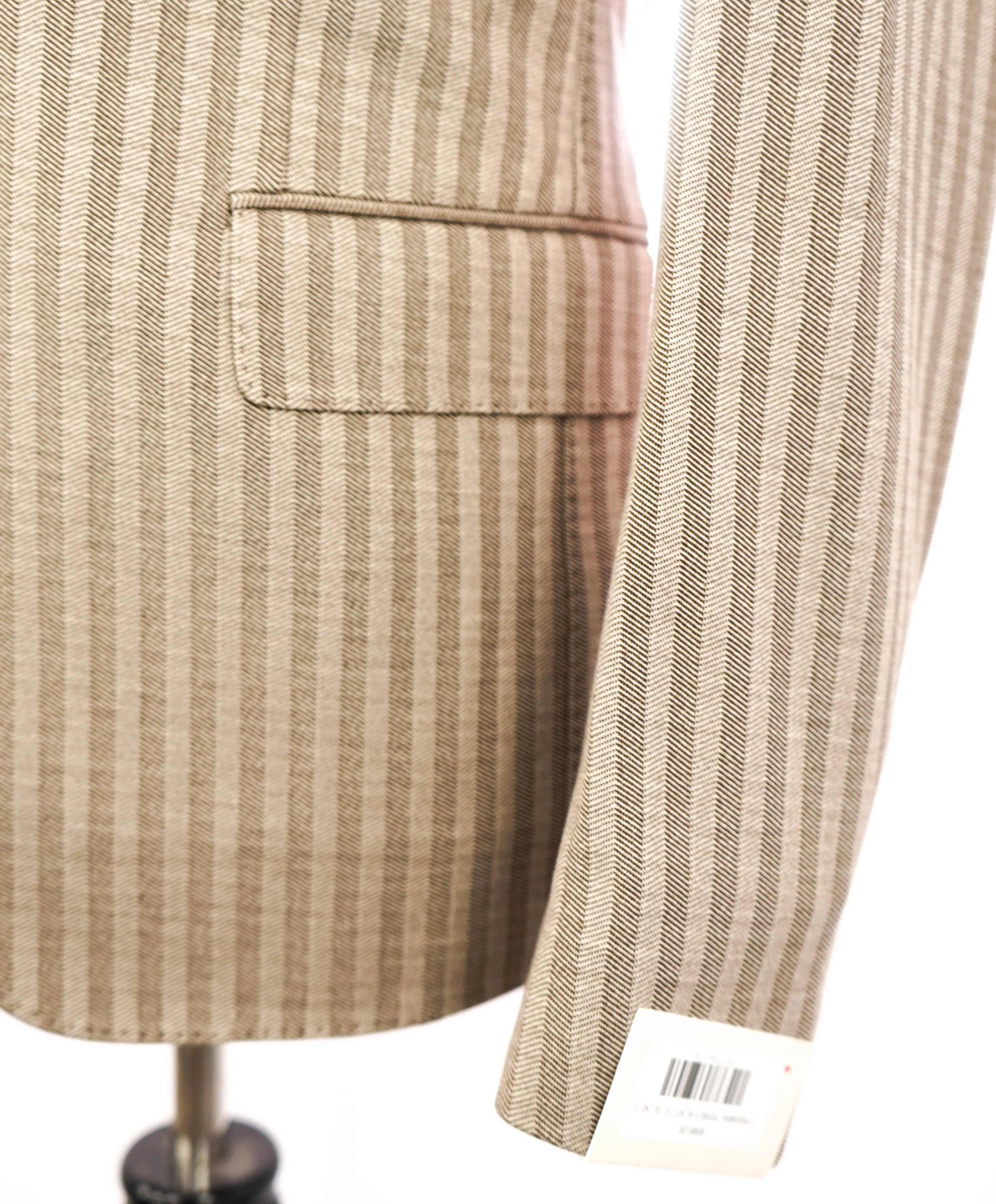 ELEVENTY - Brown HERRINGBONE Semi-Lined Peak COTTON Blazer - 40 (50 EU)