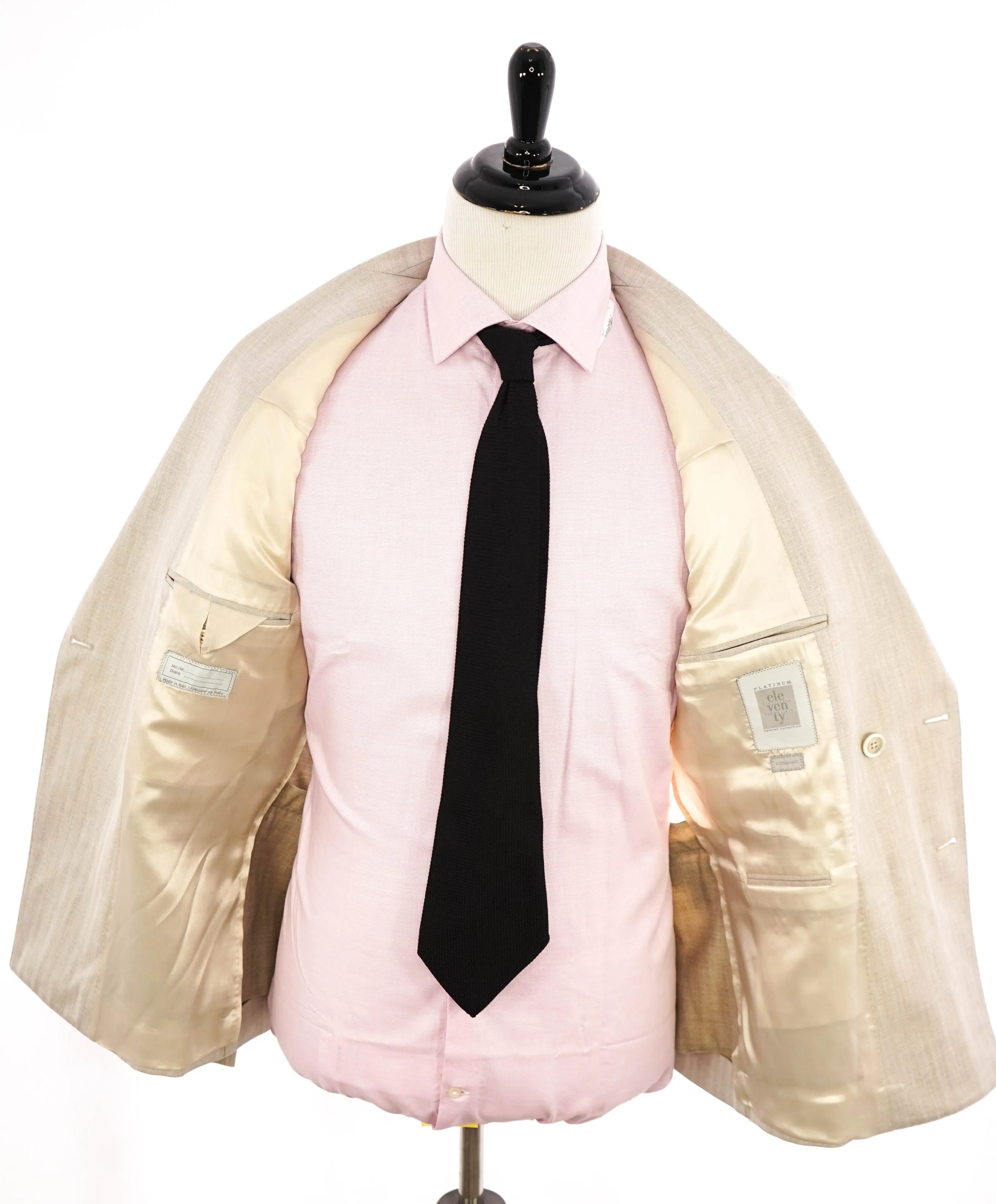ELEVENTY - By LORO PIANA "Wool/Silk/Linen" Herringbone Summer Suit - 40 (50 EU)