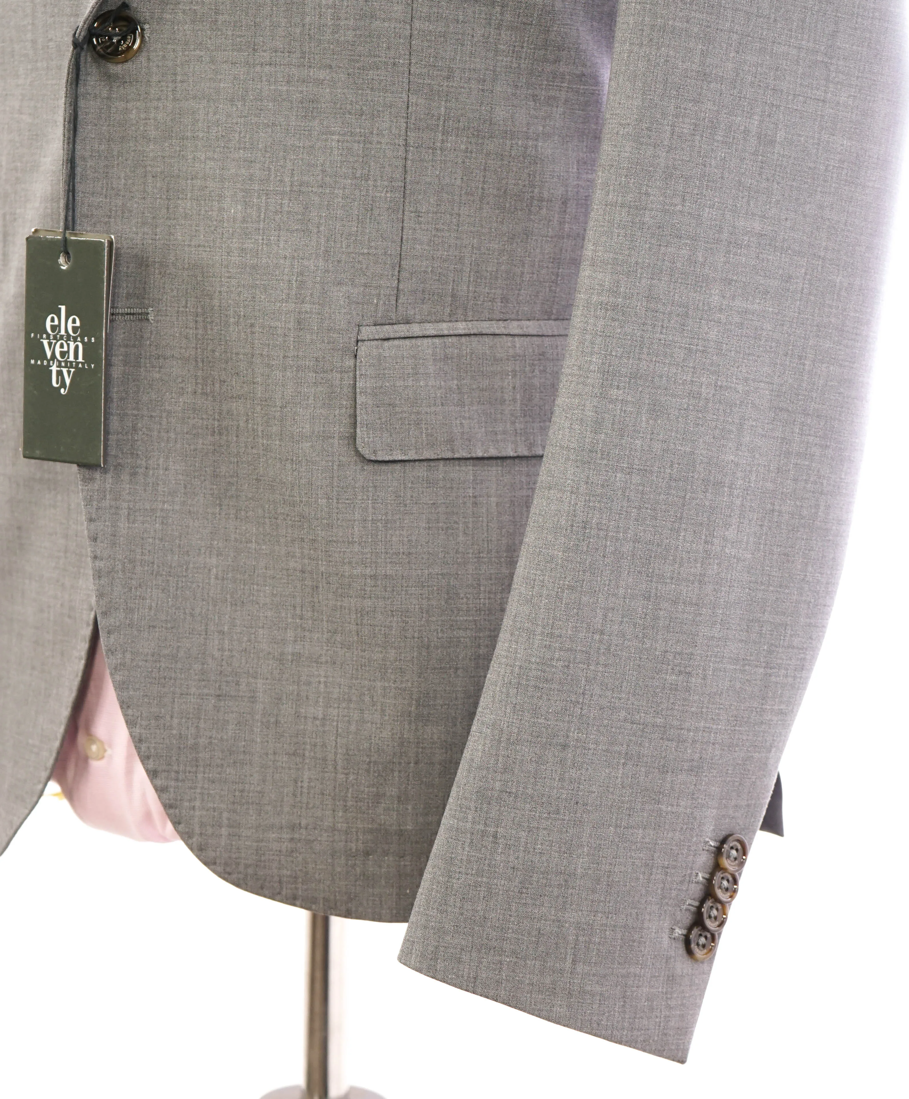 ELEVENTY - Gray Wool & Elastane Performance Blazer - 36 (46 EU)
