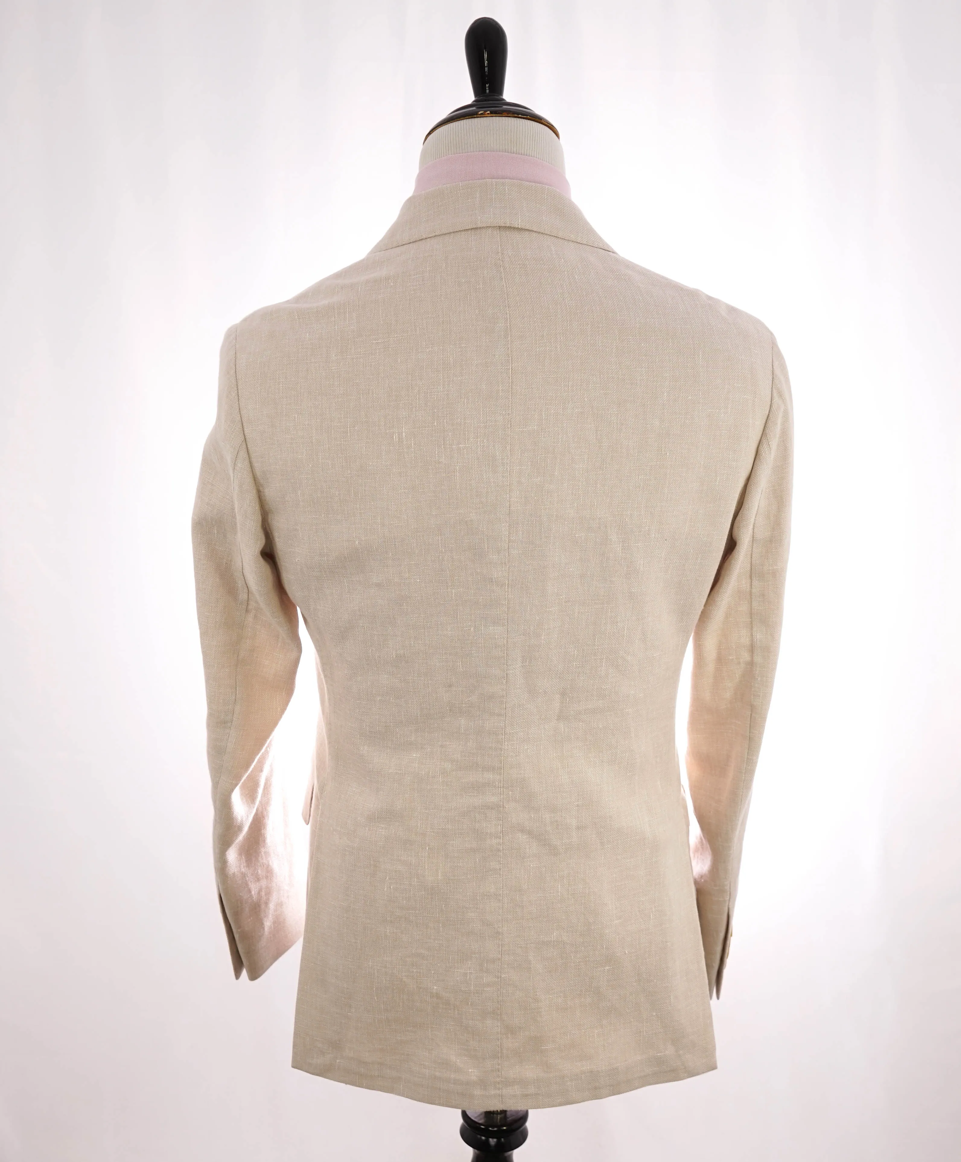 ELEVENTY - Neutral Basket Weave Semi-Lined LINEN / COTTON Blazer - 40 (50EU)