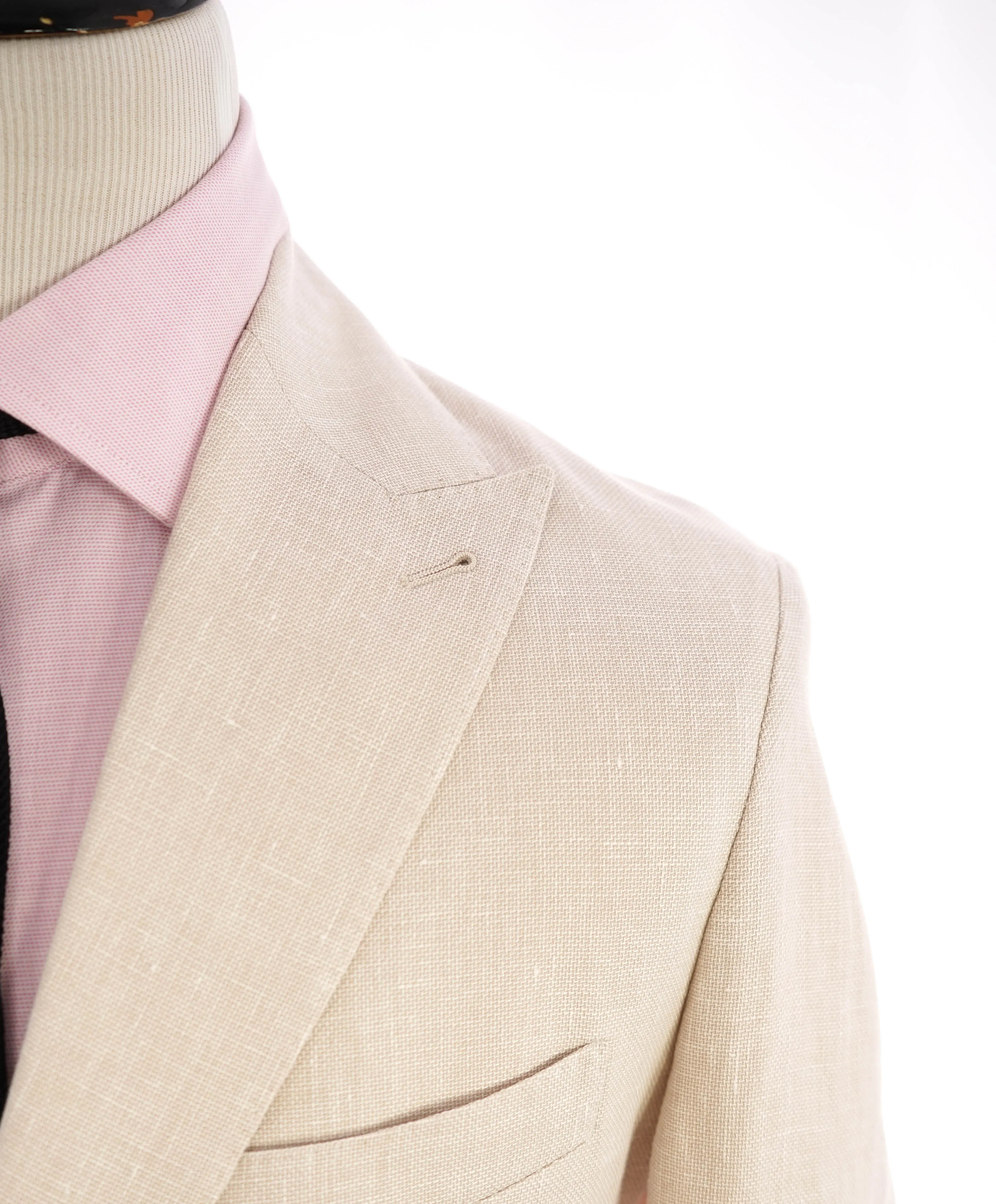 ELEVENTY - Neutral Basket Weave Semi-Lined LINEN / COTTON Blazer - 40 (50EU)