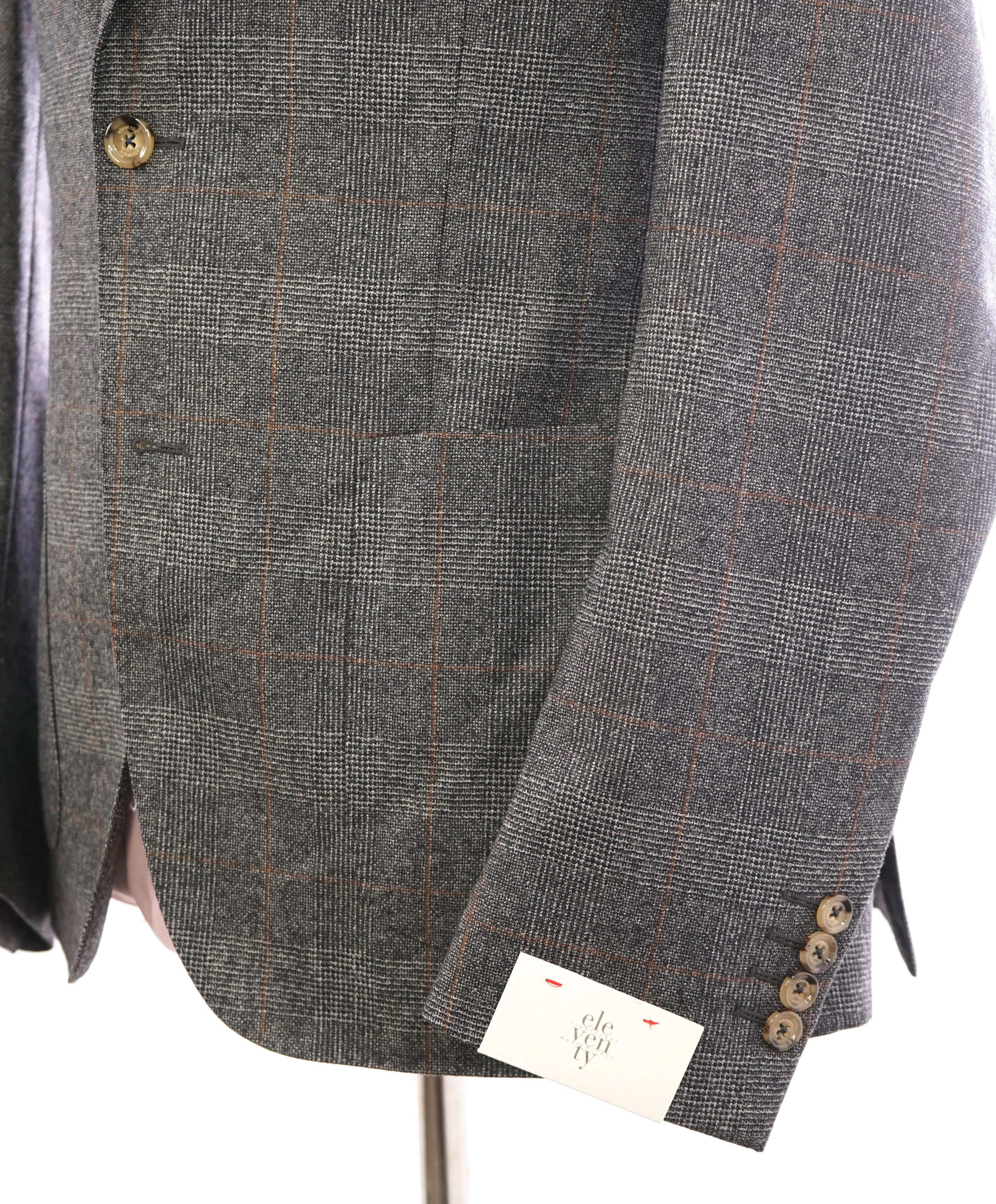 ELEVENTY - Prince of Wales Check Gray & Subtle Brown Blazer - 42 (52 EU)