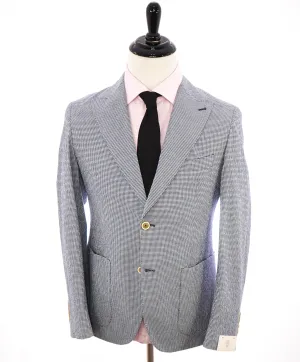ELEVENTY - SEERSUCKER Blue Gingham Check White Button Blazer - 38 (48 EU)