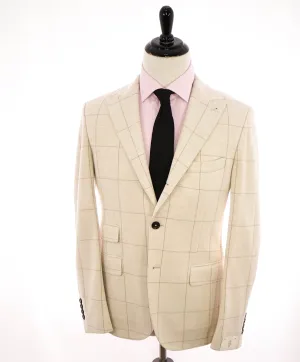 ELEVENTY - Windowpane Beige & Ivory Sweater Jacket Blazer - 40US (50 EU)