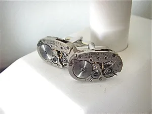 Elgin - Steampunk - Industrial - Cufflinks - Cuff Links -Repurposed - Up cycled