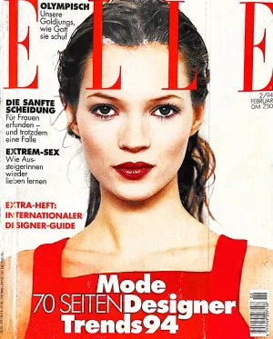 ELLE Magazine Germany February 1994 KATE MOSS Jenny Shimizu PATRICIA HARTMANN