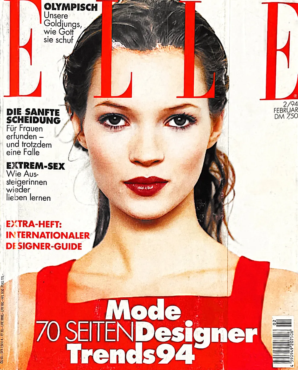 ELLE Magazine Germany February 1994 KATE MOSS Jenny Shimizu PATRICIA HARTMANN