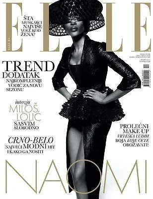 ELLE Serbia Magazine March 2013 NAOMI CAMPBELL by THOMAS WHITESIDE  Sealed
