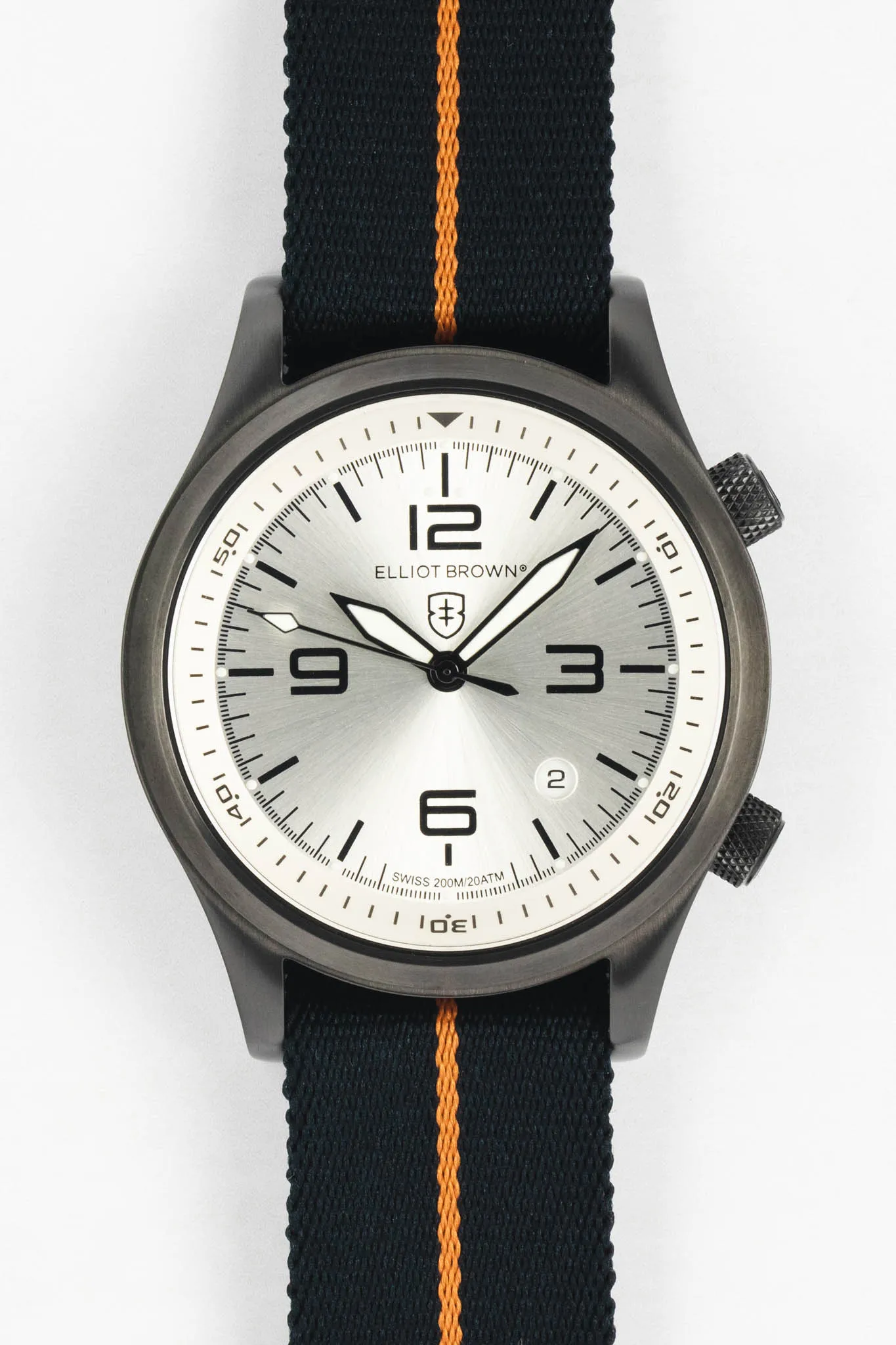 ELLIOT BROWN 202-009-N17 Canford 44mm Gunmetal Grey Stainless Steel Quartz Watch - Silver Dial