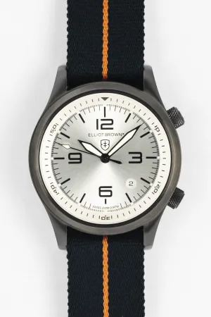 ELLIOT BROWN 202-009-N17 Canford 44mm Gunmetal Grey Stainless Steel Quartz Watch - Silver Dial