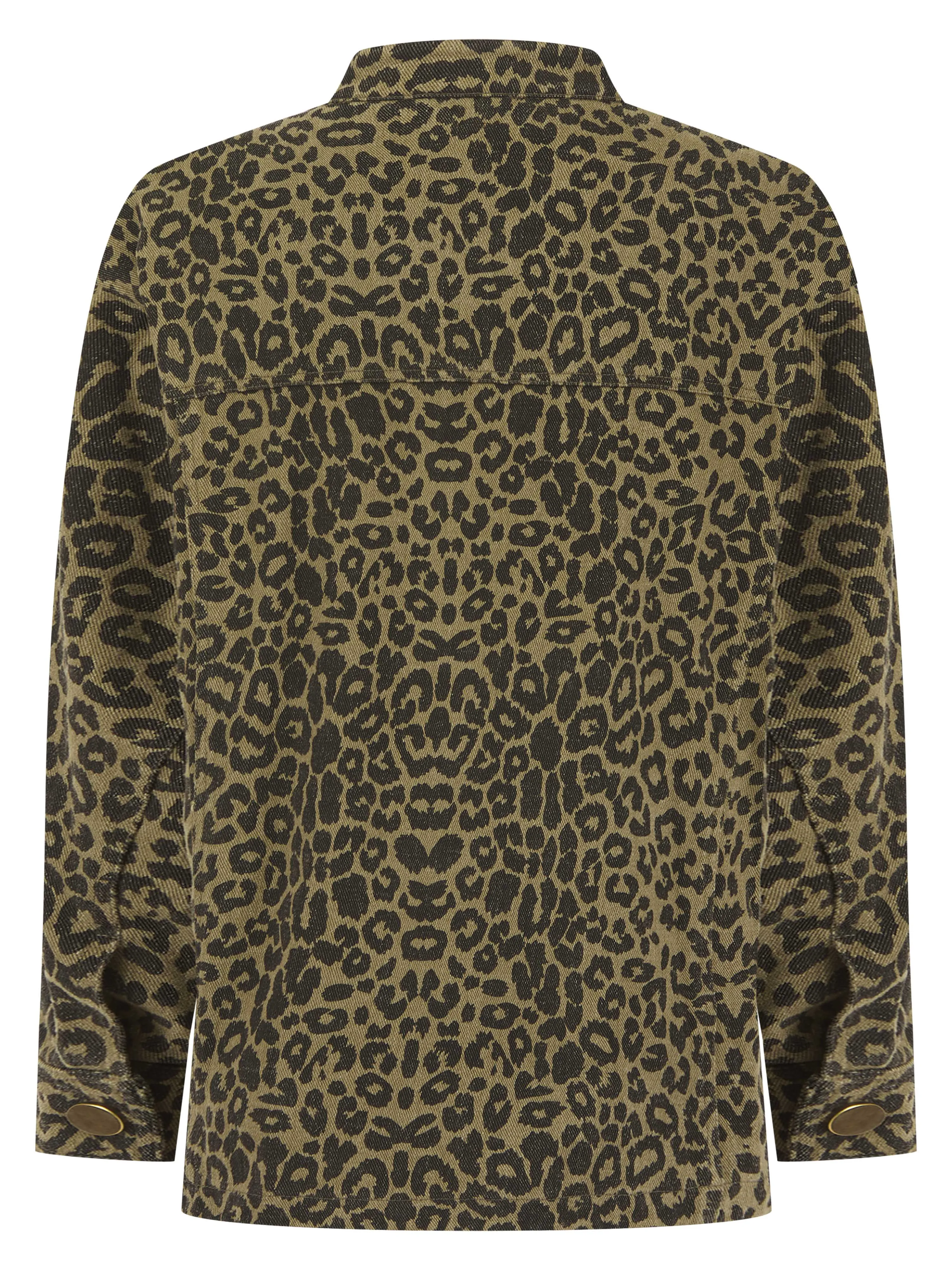Elliot Jacket in Khaki Leopard print
