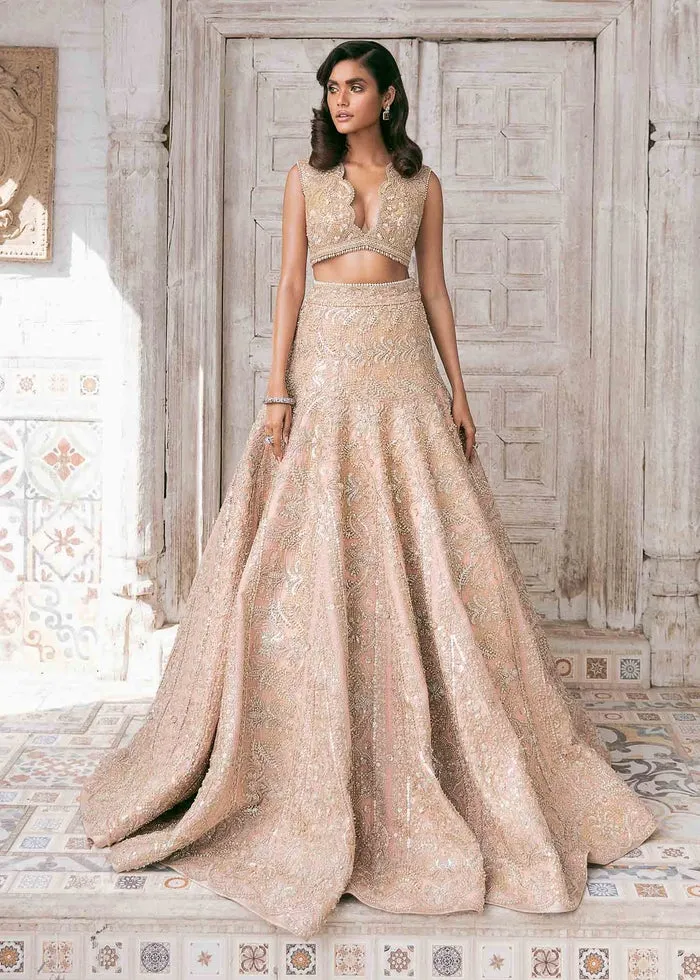 Embellished Indian Bridal Grey Ghagra Choli #BN1156
