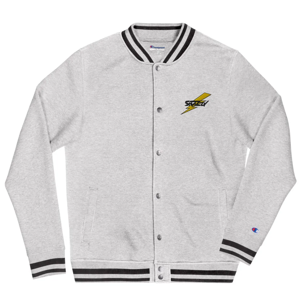 Embroidered Snazzy Lightning Champion Bomber Jacket