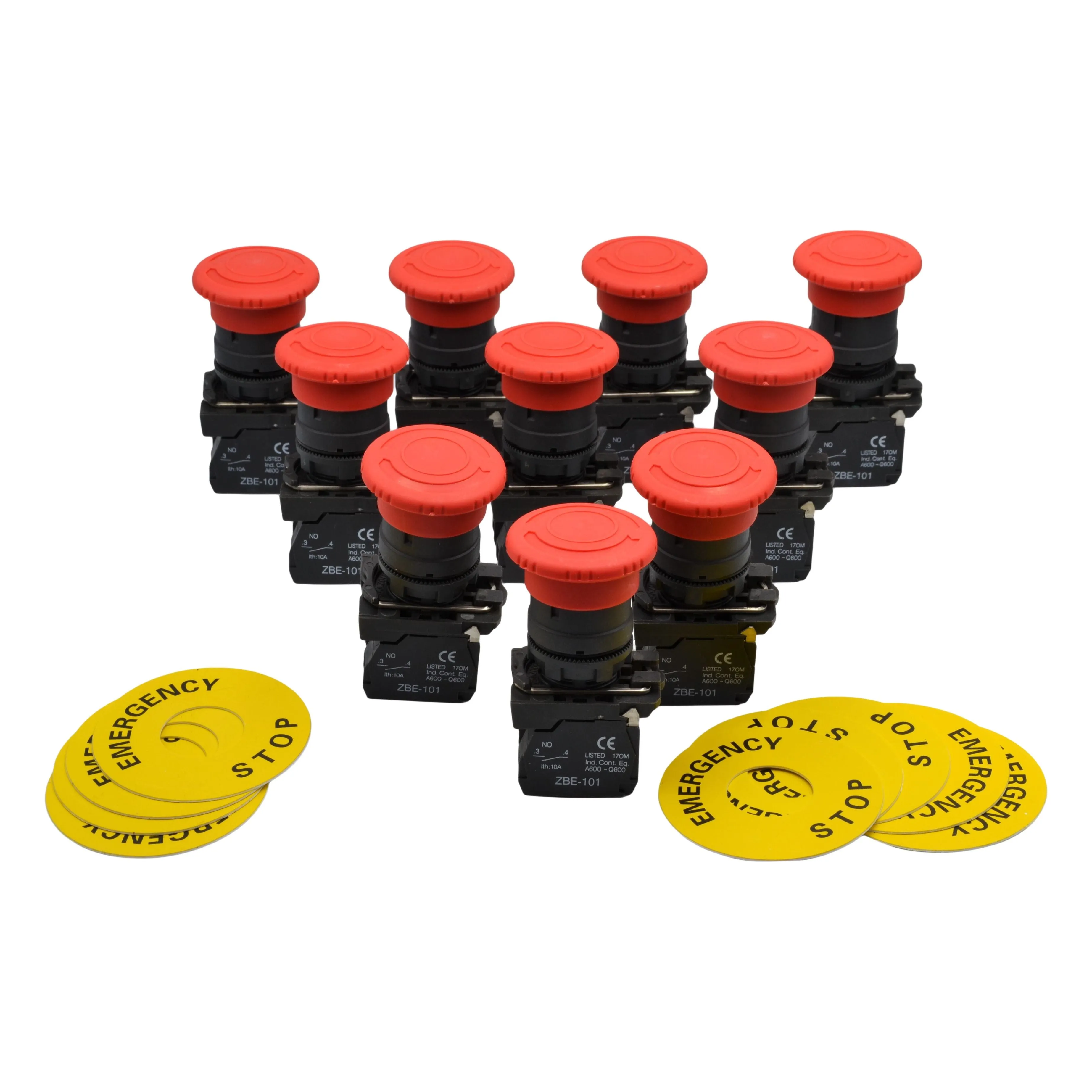 Emergency E Stop Panel Mount x 10 piece Switch Electrical 12V 24V  TB5-AS545 Schneider