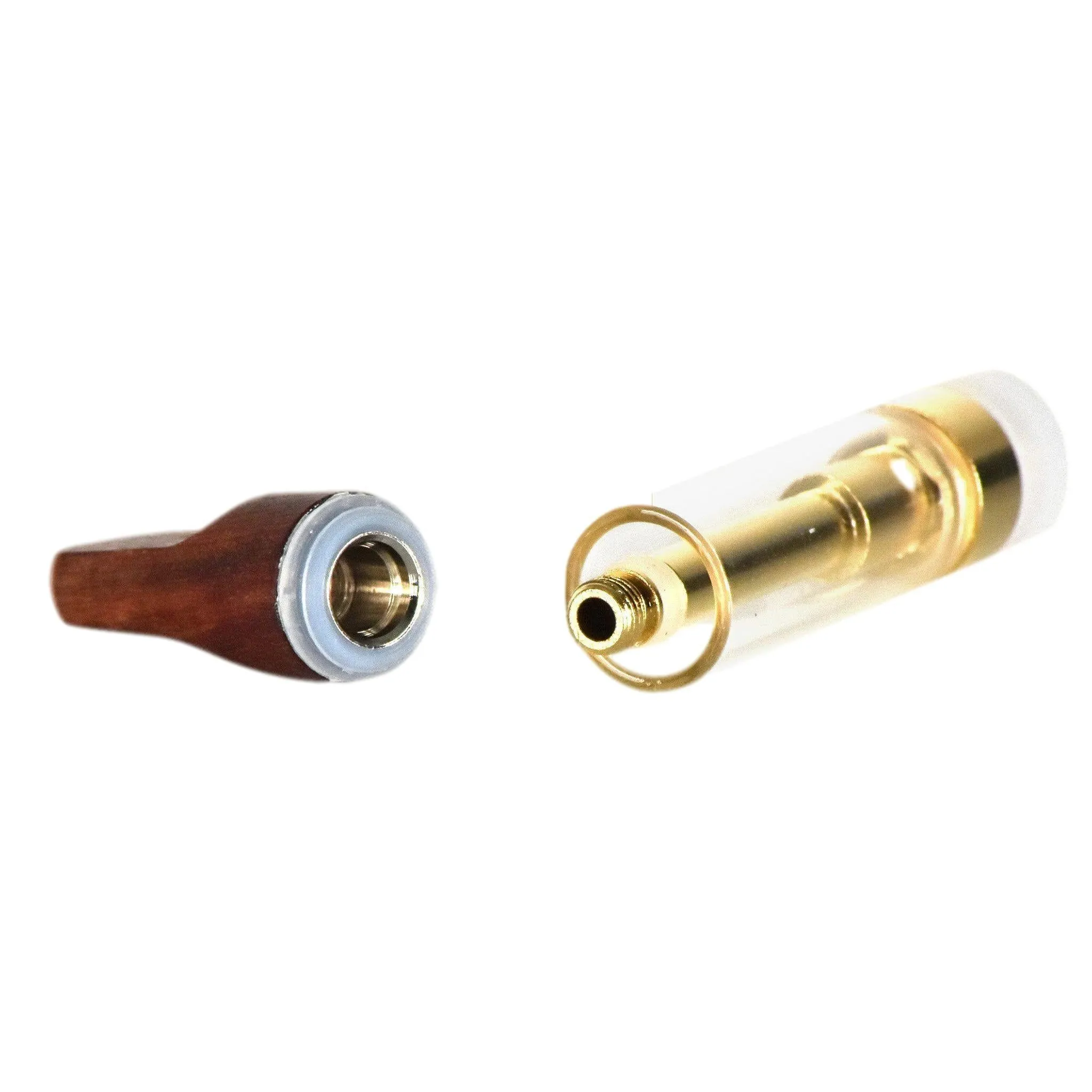 Empty 1mL 510 Wood Tip Gold Vape Cartridge