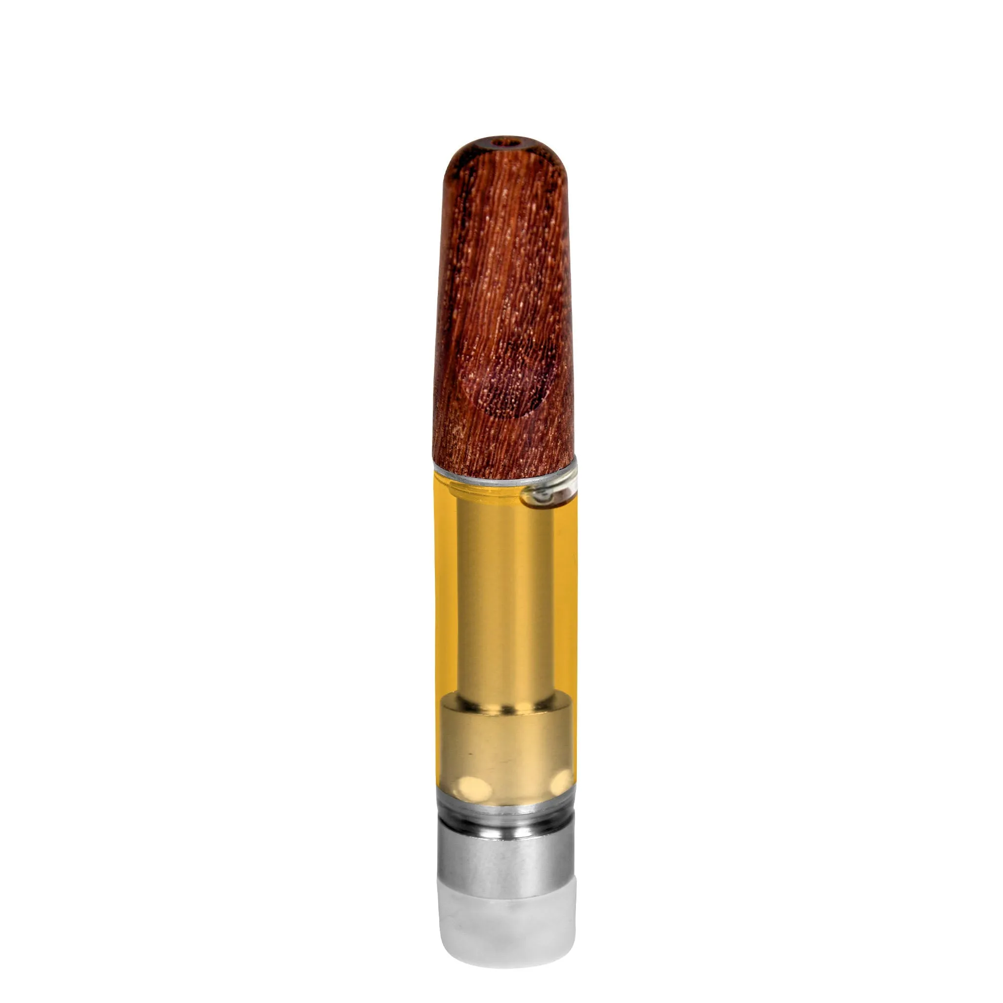 Empty 1mL 510 Wood Tip Silver Vape Cartridge