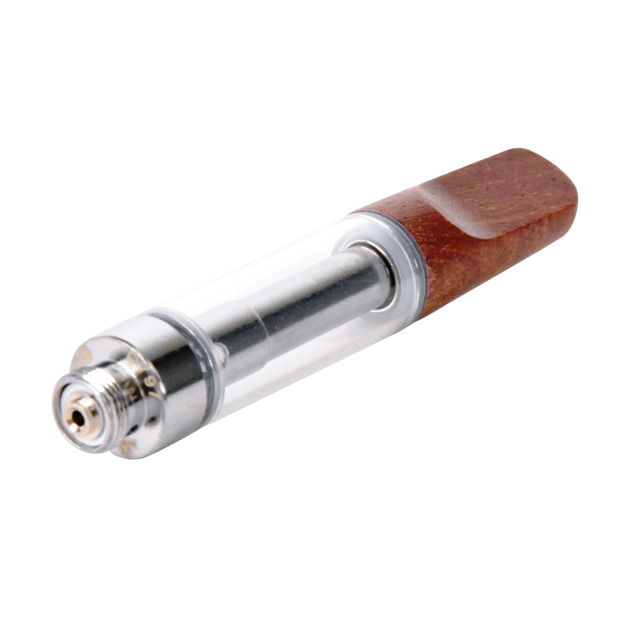Empty 1mL 510 Wood Tip Silver Vape Cartridge