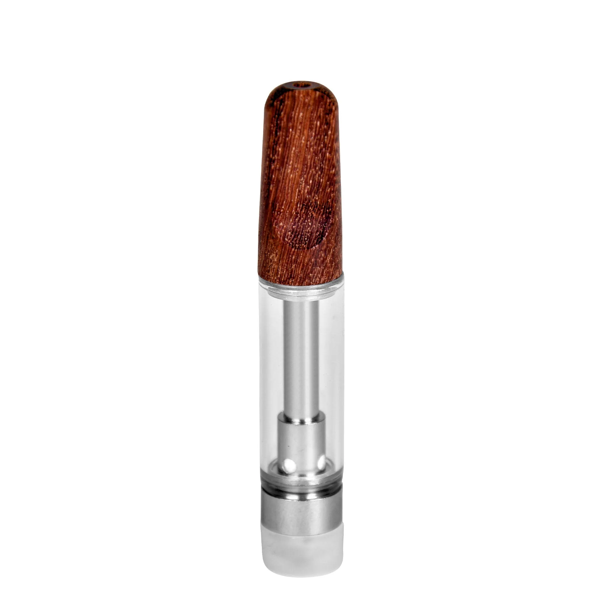 Empty 1mL 510 Wood Tip Silver Vape Cartridge