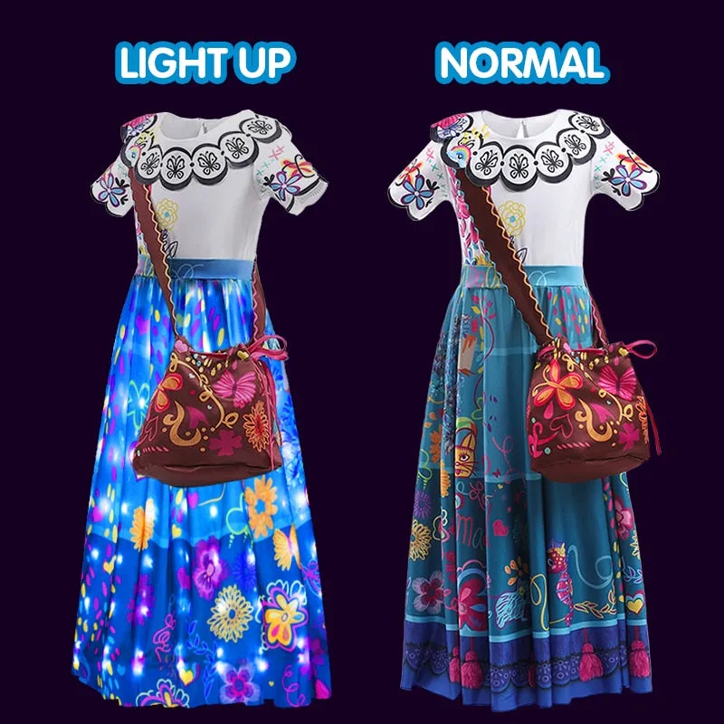 Encanto Mirabel Princess LED Light Up Dress for Girls