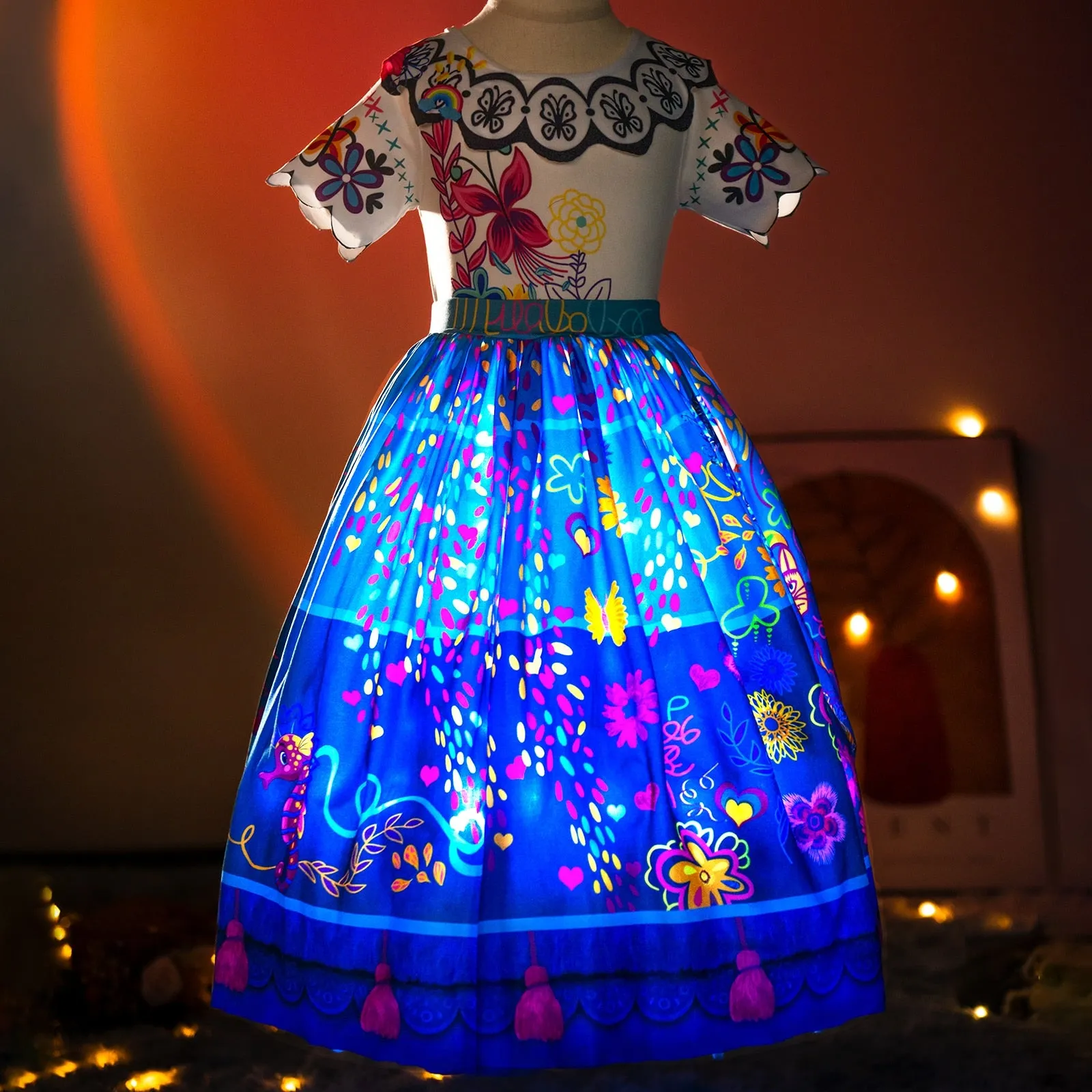 Encanto Mirabel Princess LED Light Up Dress for Girls