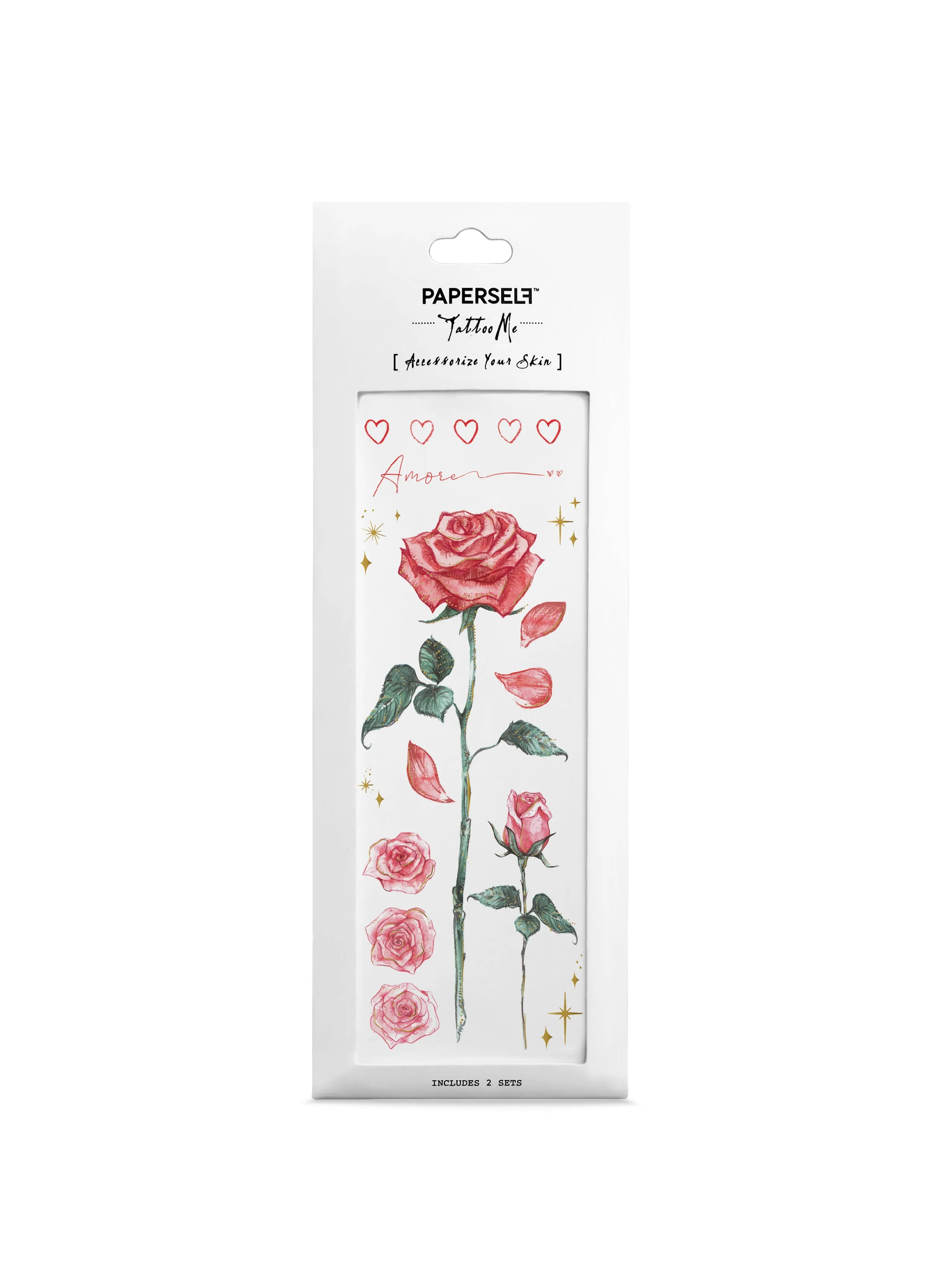 English Rose Temporary Tattoo