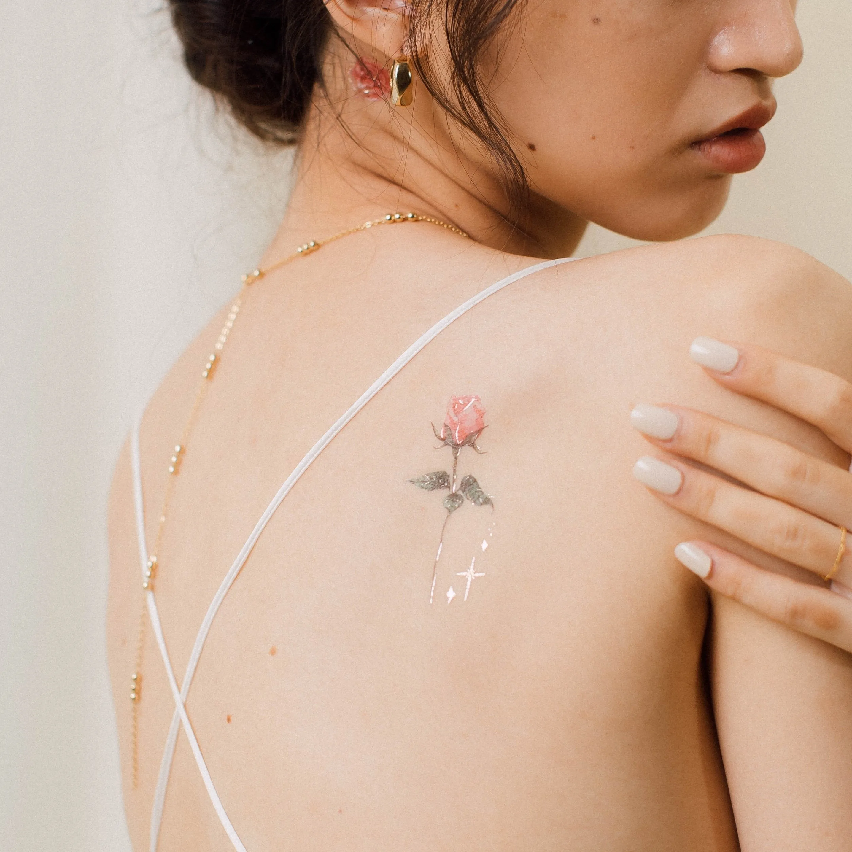 English Rose Temporary Tattoo