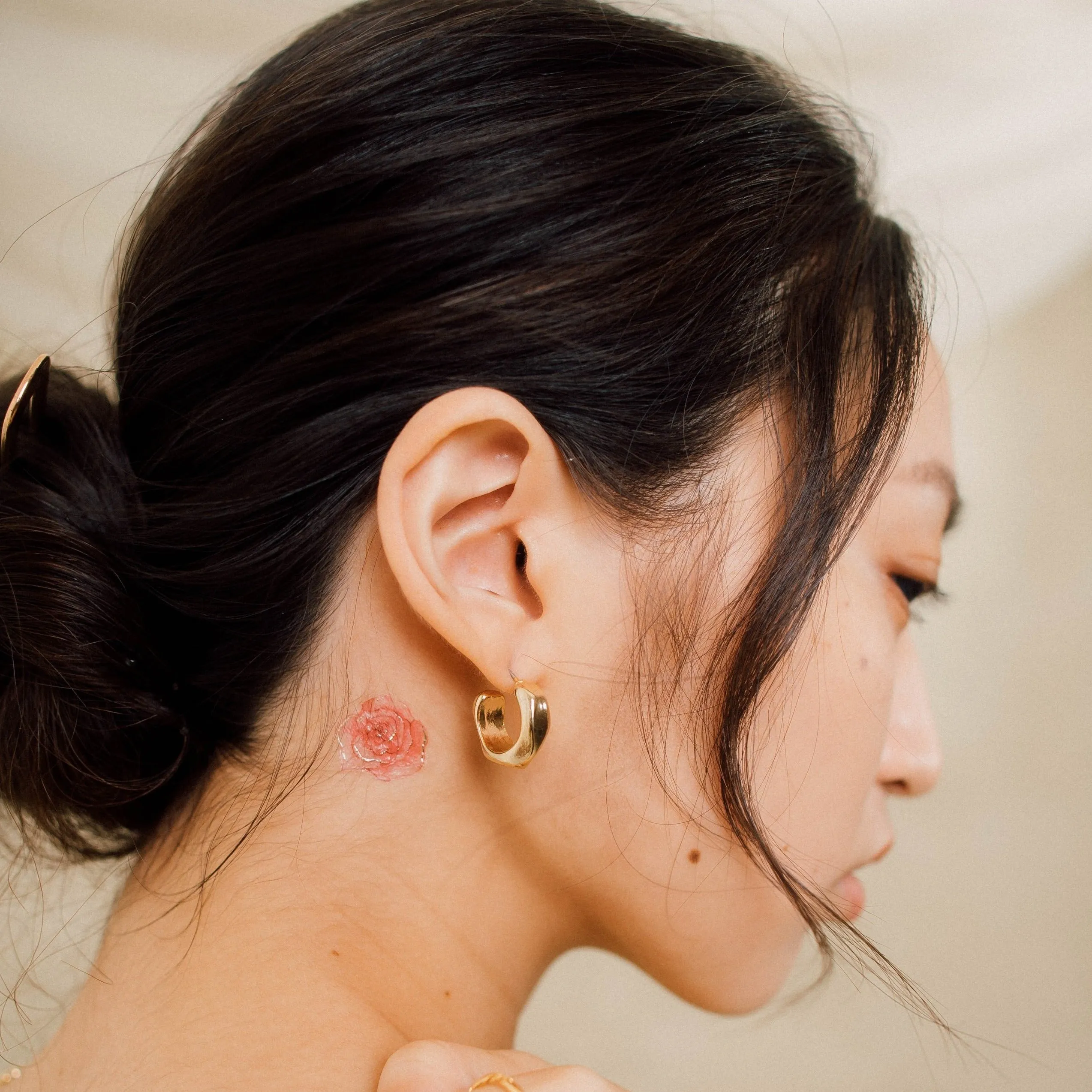 English Rose Temporary Tattoo