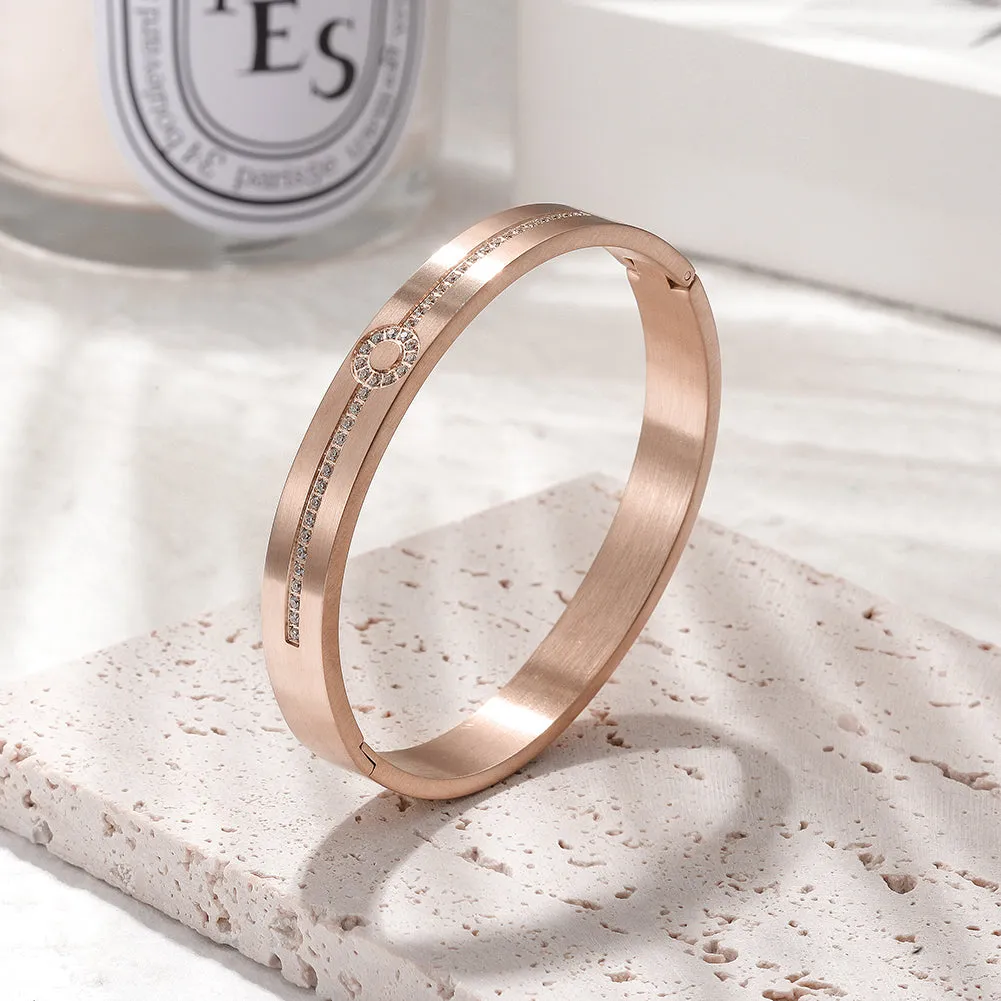 Engravable PAVÉ Hinge Bangle