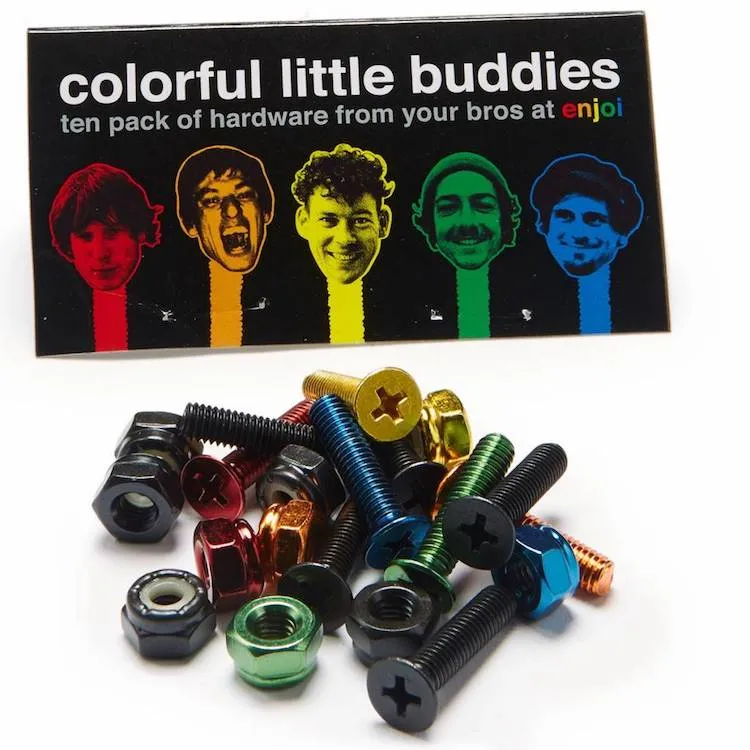 Enjoi Skateboards Colourful Little Buddies 1" Phillips Skateboard Bolts