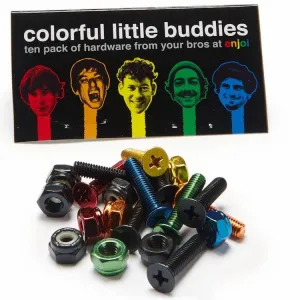 Enjoi Skateboards Colourful Little Buddies 1" Phillips Skateboard Bolts