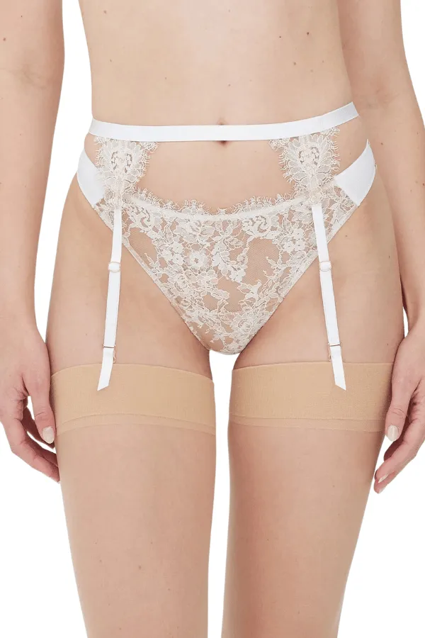 Entice Garter Belt - White