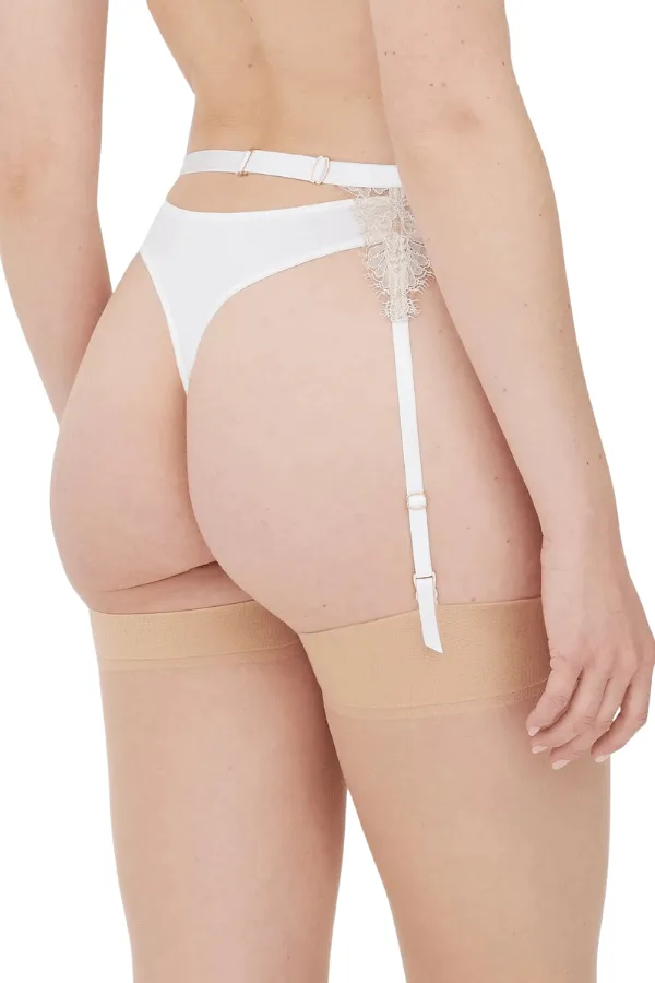 Entice Garter Belt - White