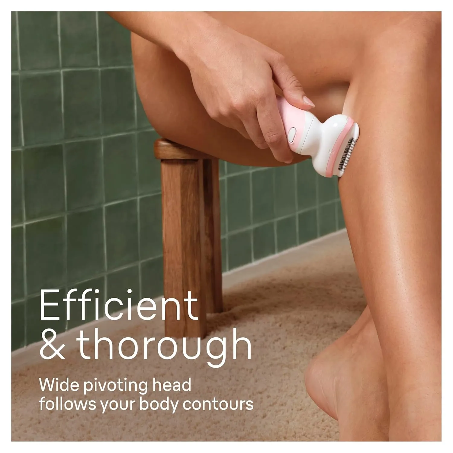 Epilator Silk-Épil 9, Hair Removal Device, Women Shaver & Trimmer, Pivoting Head, Wet and Dry Epilator, Includes Shaver Head and Trimmer Comb, SES9-030