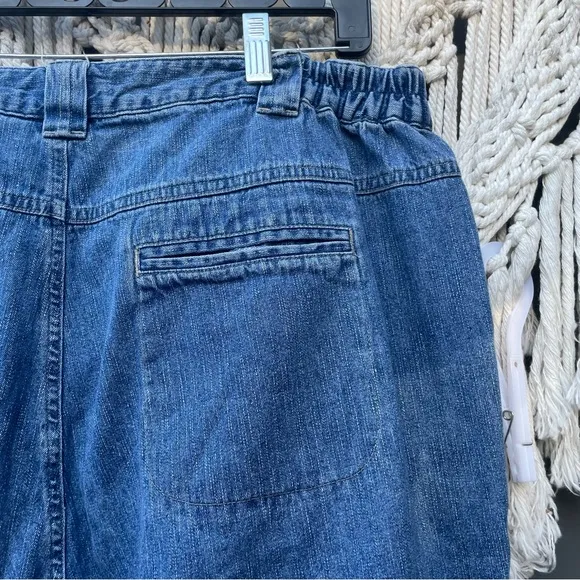 ERIKA KELLY APPAREL Patchwork Vintage Hankies &amp; Lace Hand Sewn Denim Shorts