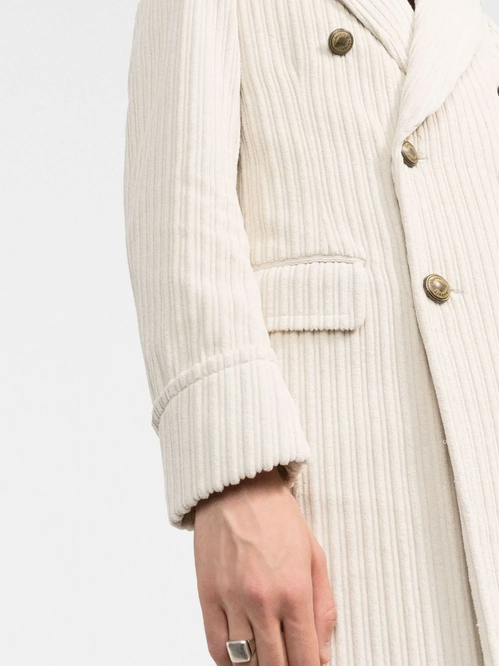 ERMENEGILDO ZEGNA -By ELEVENTY "CASHCO" CASHMERE Corduroy Coat - 44US