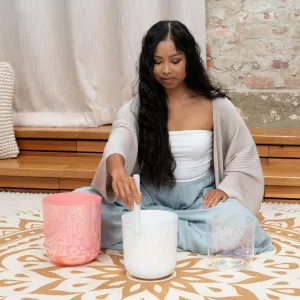 Essence Crystal Singing Bowls Set of 3 Notes: E4 B3 G3