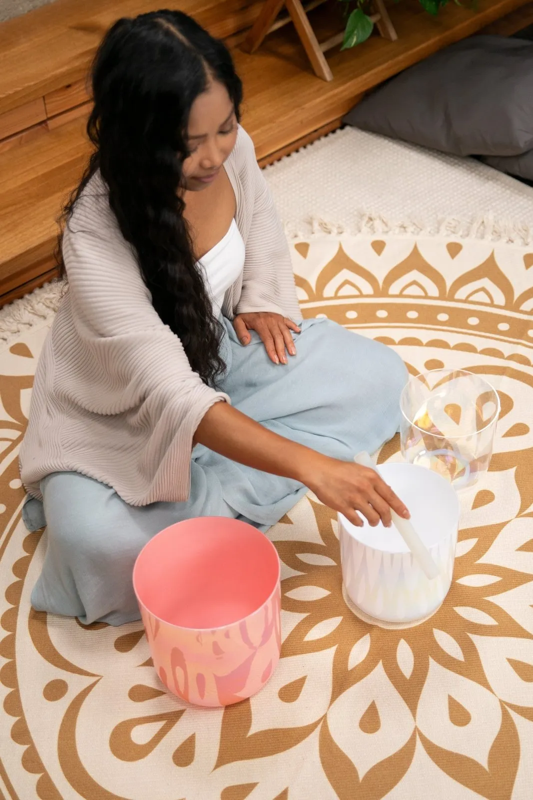Essence Crystal Singing Bowls Set of 3 Notes: E4 B3 G3