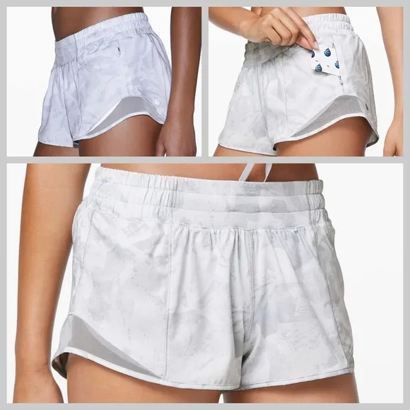 EUC Lululemon Athletica Hotty Hot Short ii 2.5&quot; Grey Size 10