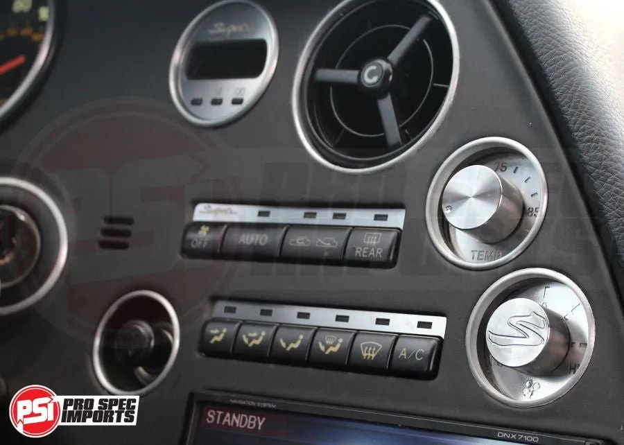 Euro Supra Interior - Brushed Stainless HVAC 6pcs Combo