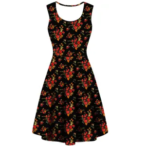 Evening Bouquet Sleeveless Deluxe Pocket Dress