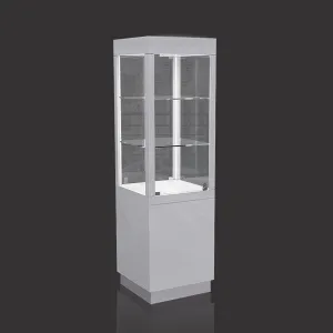FA04 Tower Display Cabinet with Glass shelves