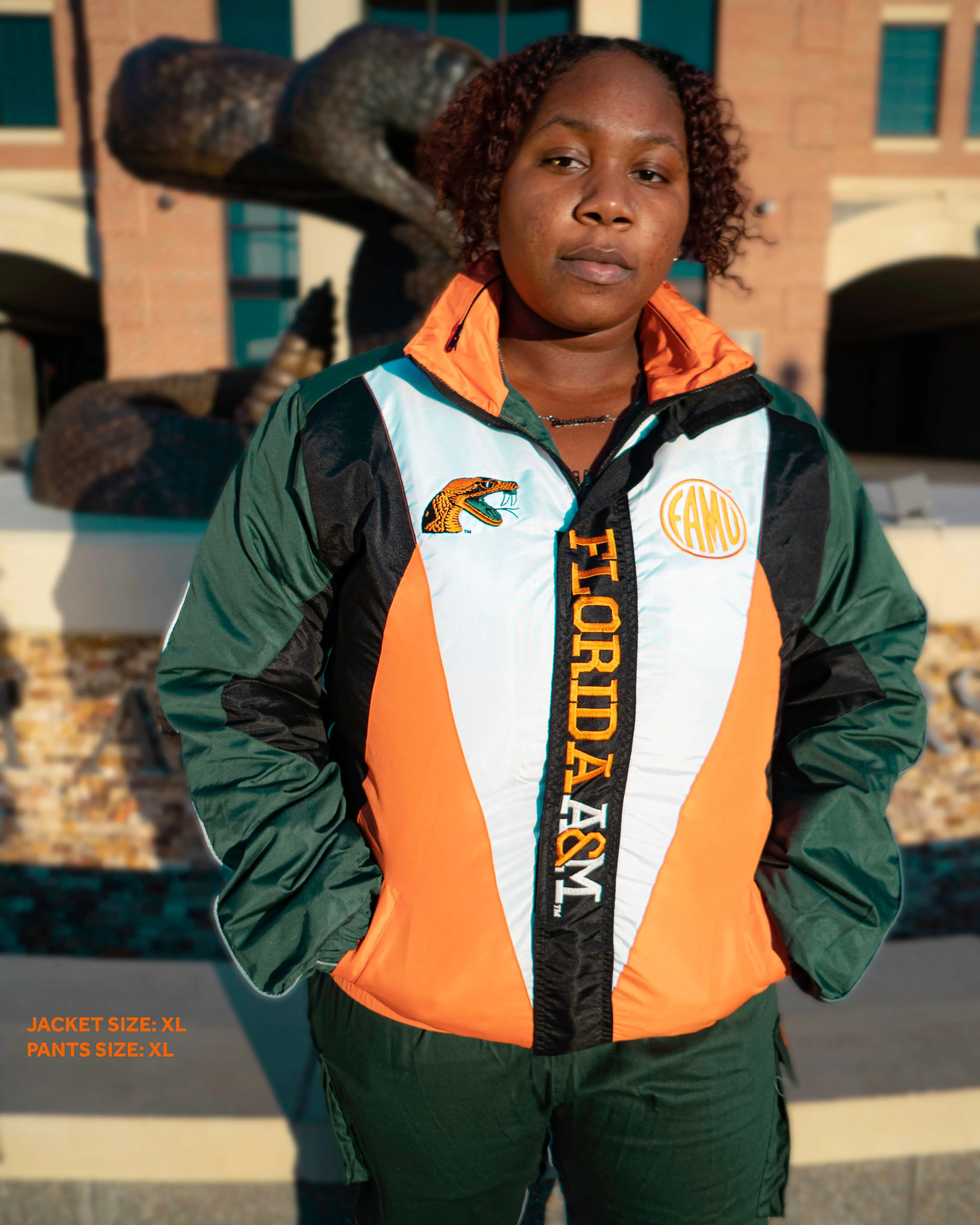 FAMU Reflective Windbreaker (Size Ref in Pics)