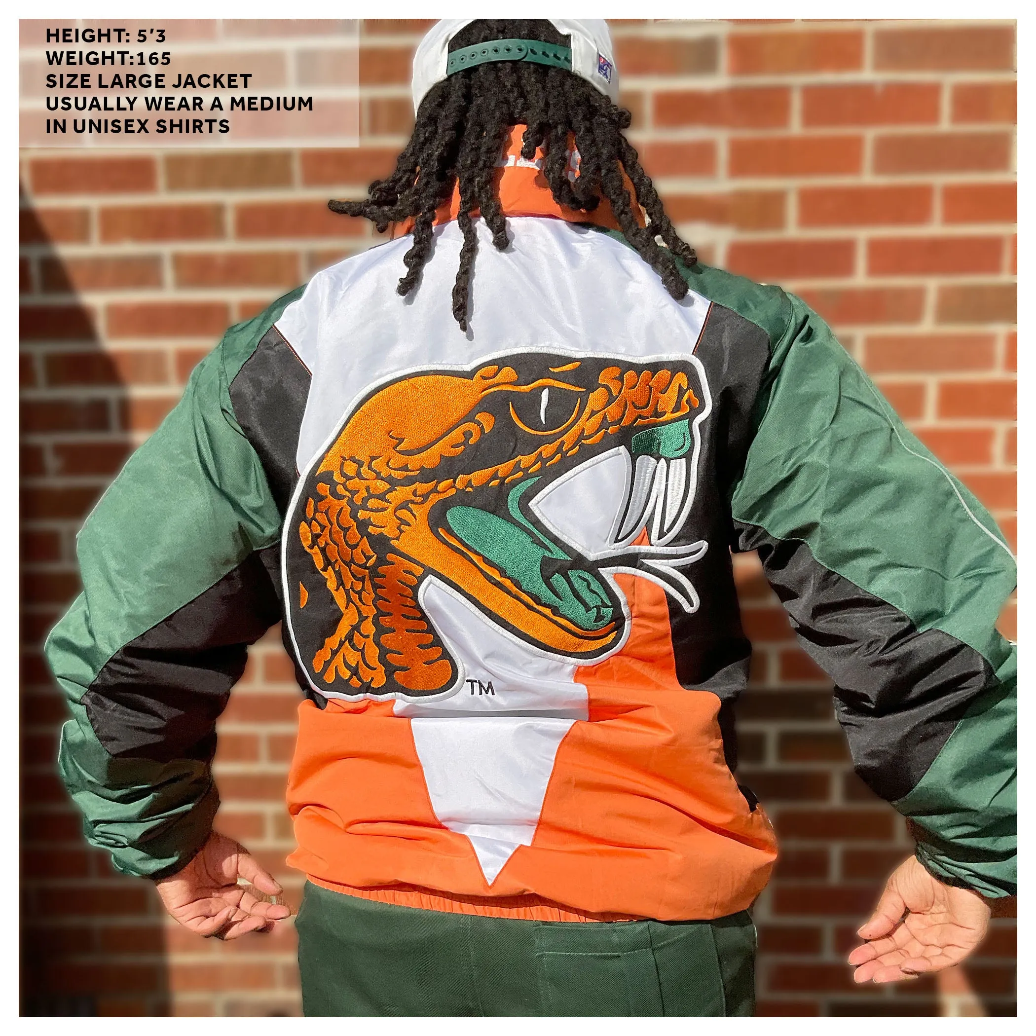 FAMU Reflective Windbreaker (Size Ref in Pics)