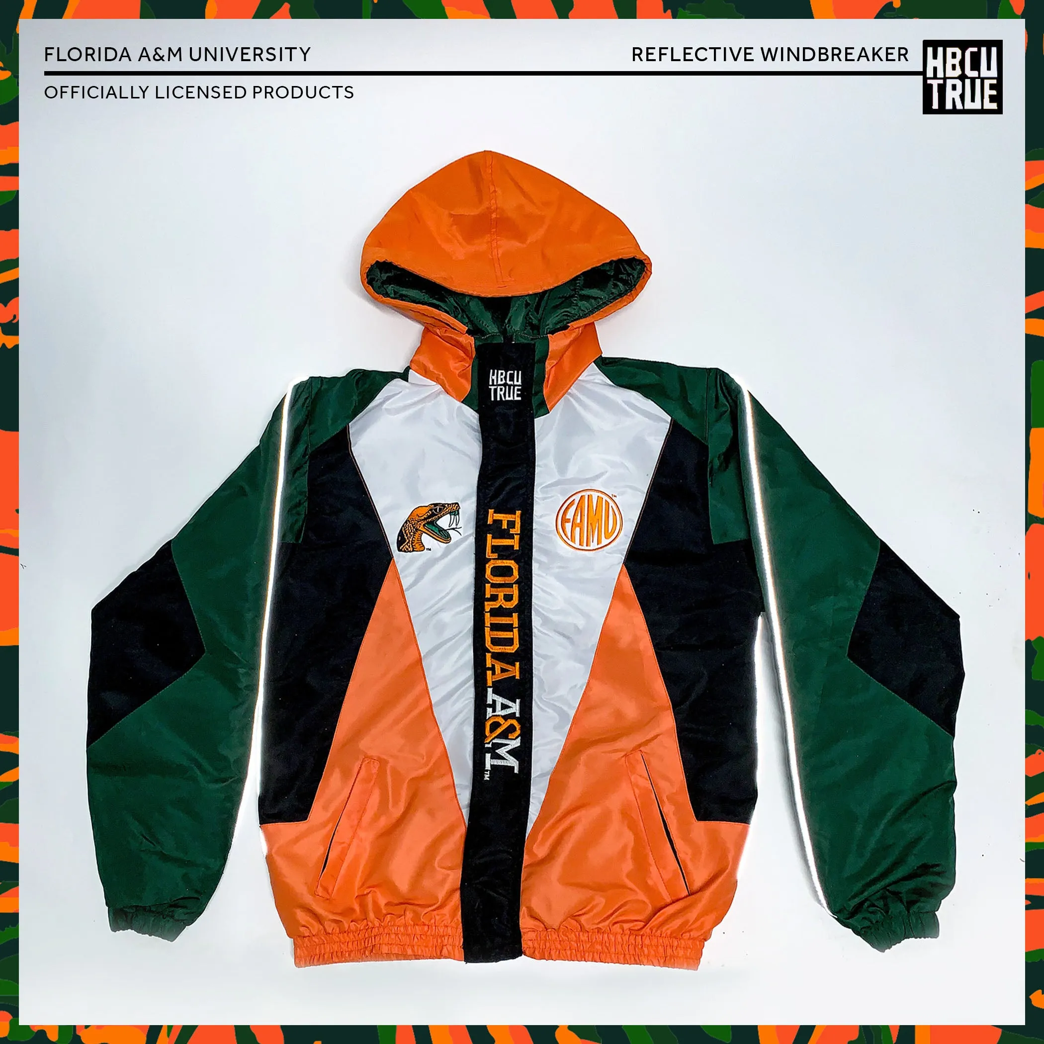 FAMU Reflective Windbreaker (Size Ref in Pics)