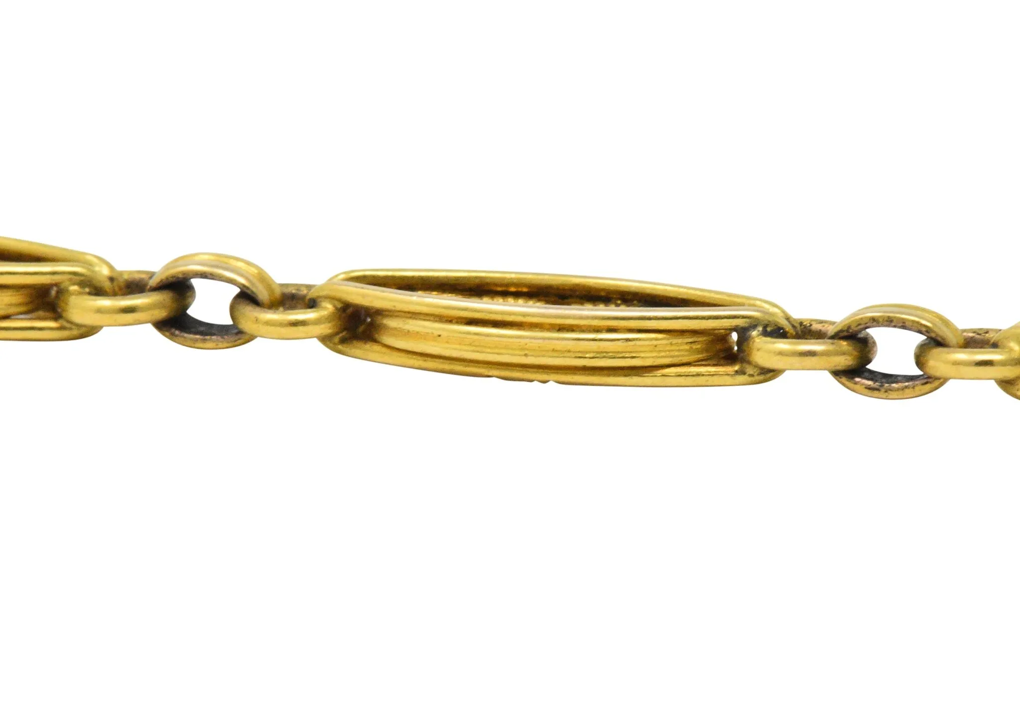 Fancy Victorian 18 Karat Gold Chain Necklace