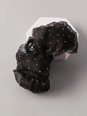 FASHION BLACK DETAILED CLAW HAIR CLIPS