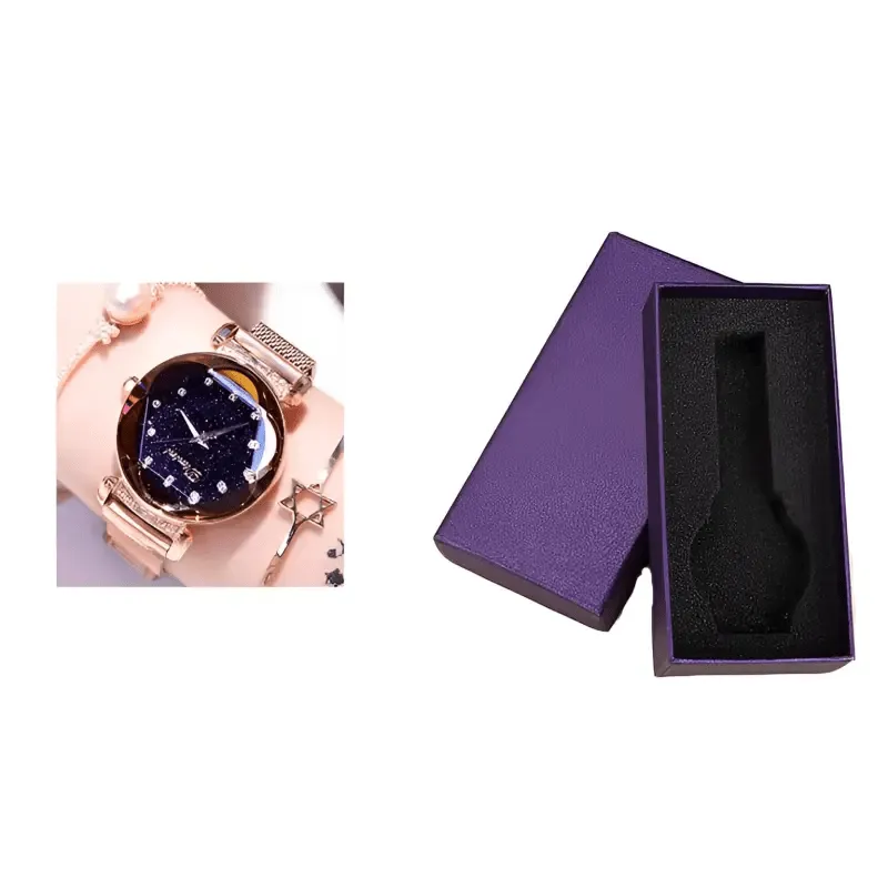 Fashion Sky Watches: Analog Quartz Movement with Magnetic Mesh Band